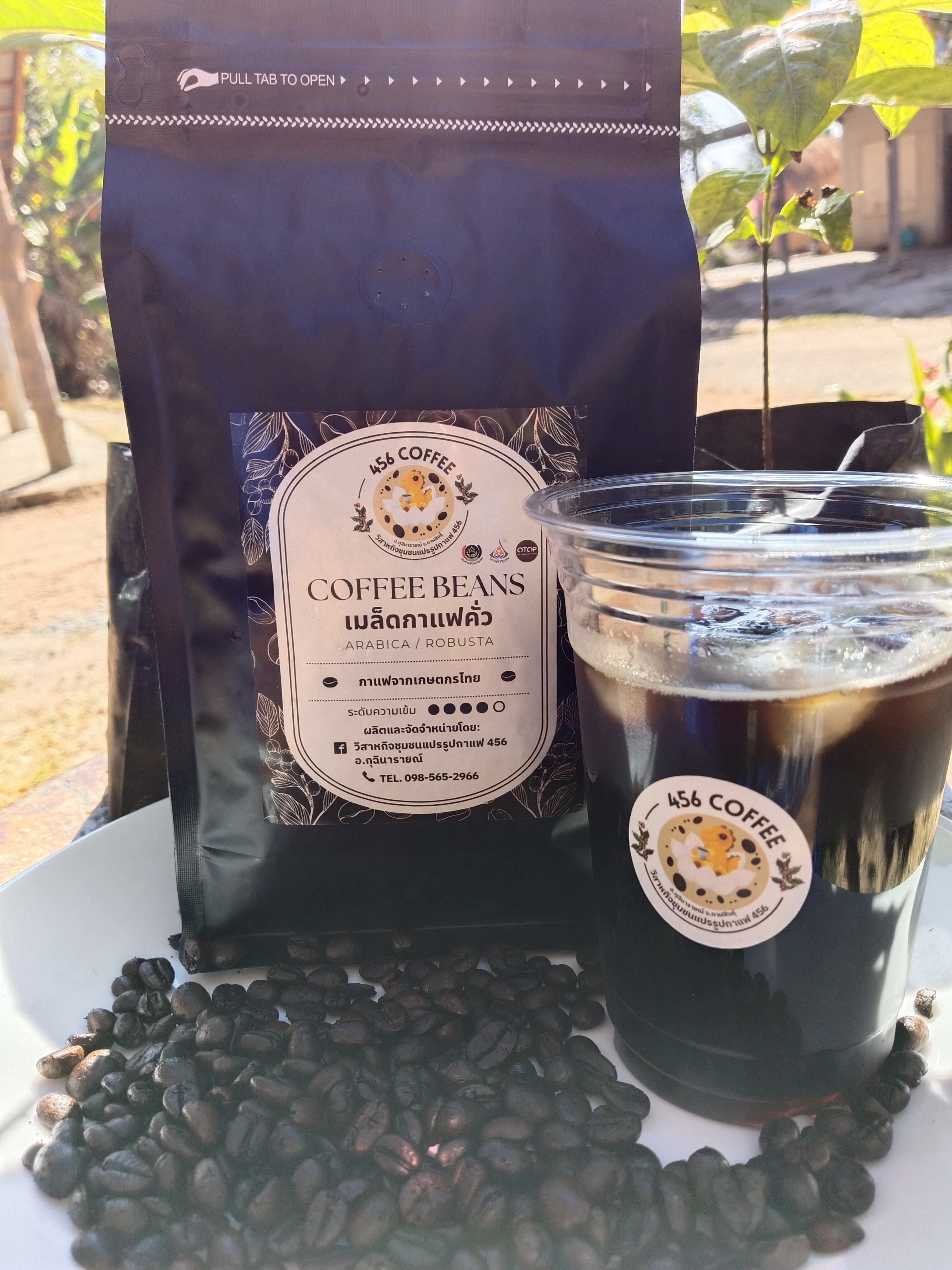 เมล็ดกาแฟ 456 กาฬสินธุ์  Finerobastaรสชาติแน่นดี กลิ่นชัด ชมไม่แข็ง ดื่มด่ำได้จริง คั่วเข้มเหมาะชงเมนูเย็น อเมริกาโน่ น้ำผึ้งมะนาว ช่อดอกมะพร้าว น้ำอ้อยน้ำส้ม   เอสเปรสโซ่ มอคค่า