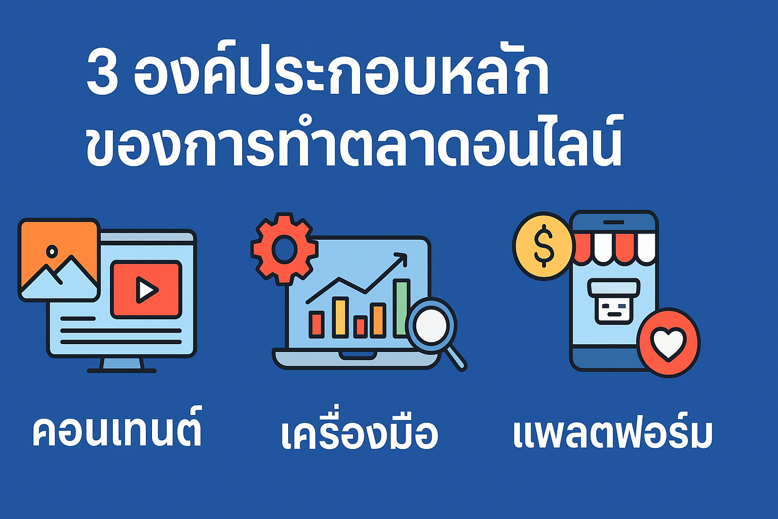 3 องค์ประกอบหลักของการทำตลาดออนไลน์