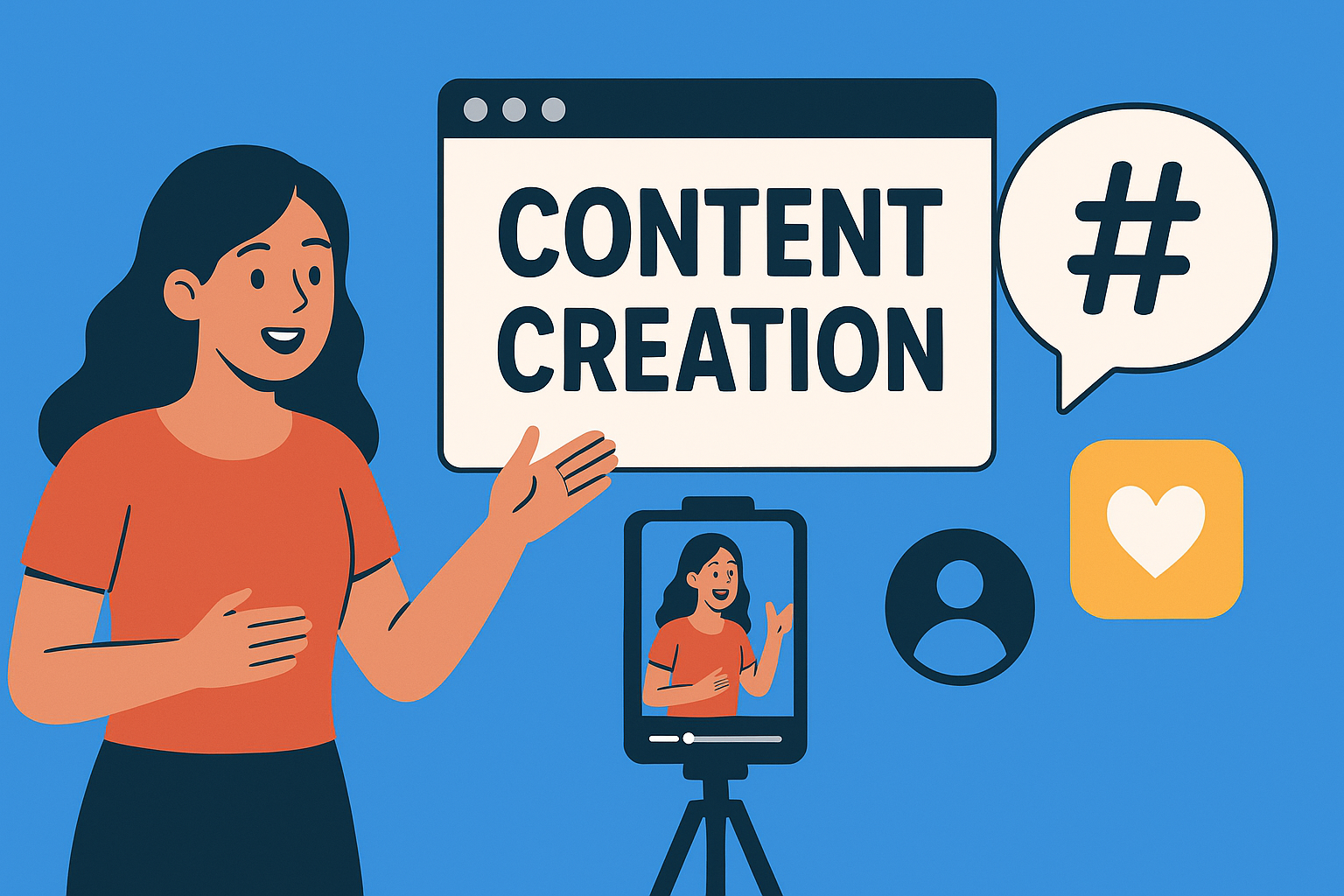 การทำคอนเทนท์และการติดแฮชแท็ก